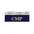 CMP Navy Blue Award Ribbon w/ Gold Foil Imprint (4"x1 5/8")